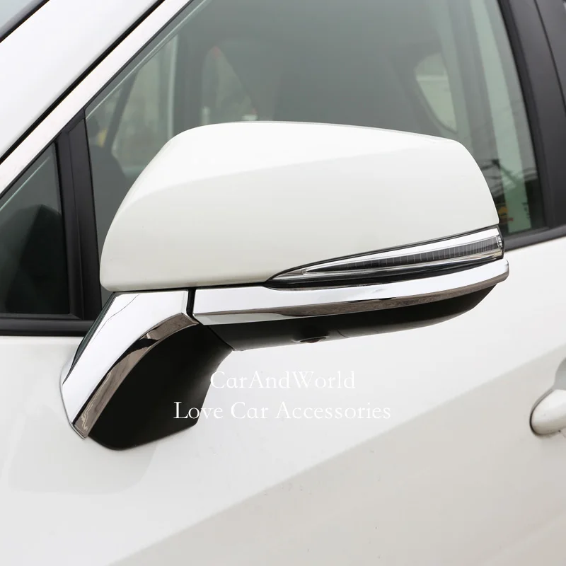 Для Toyota RAV4 XA50 2019 2020 боковые полоски для зеркала заднего вида отделка декоративная
