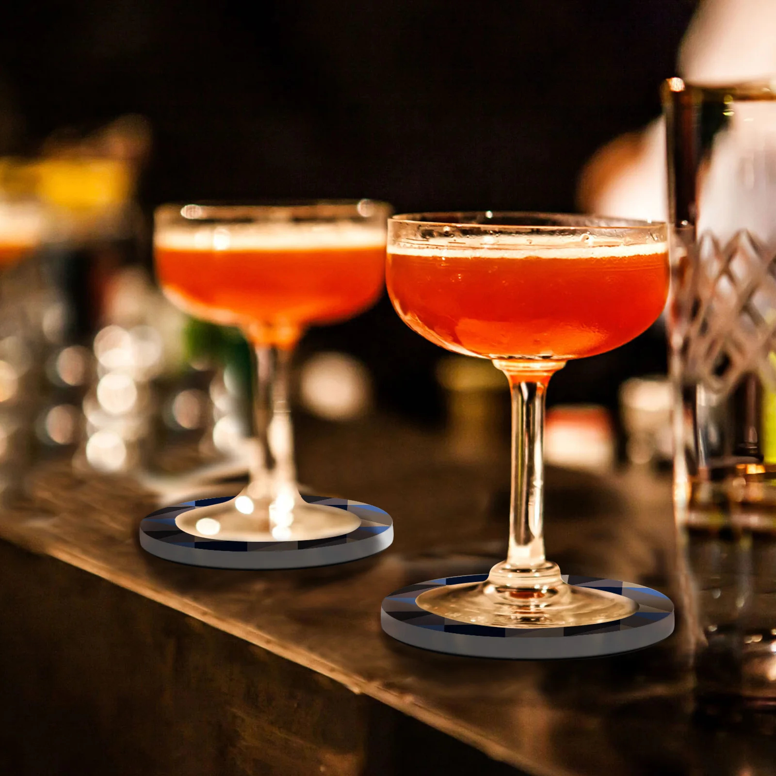 

Geometric Triangle Round Coaster Coffee Table Mats Kitchen Accessories Absorbent Ceramic Coasters