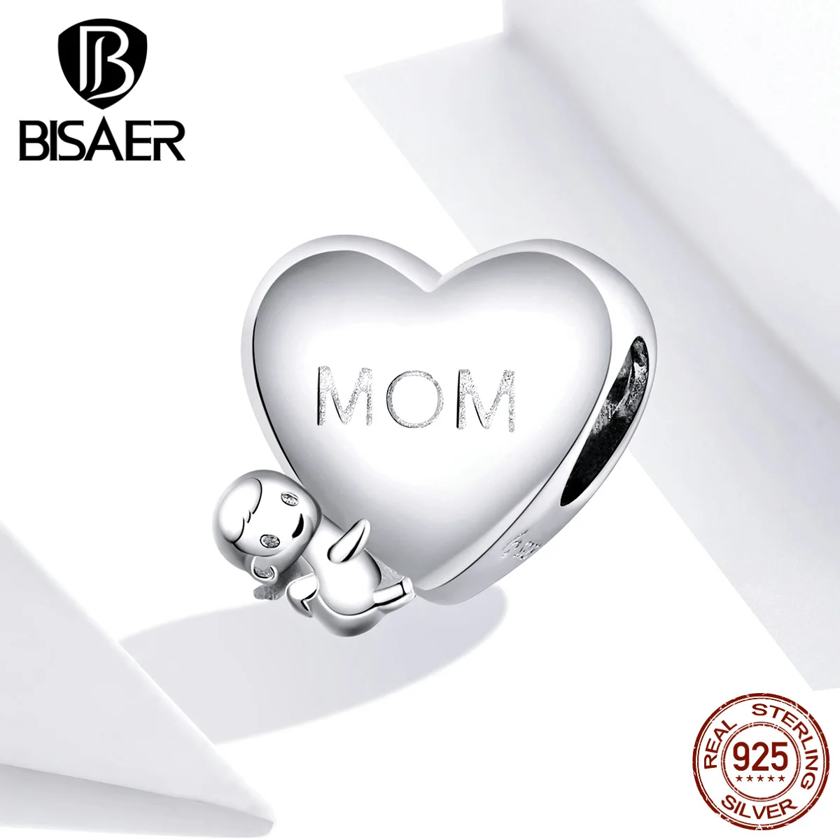 Бисер с надписью Love You Mom подвески для браслетов из серебра 925 пробы EFC218|Бусины| |