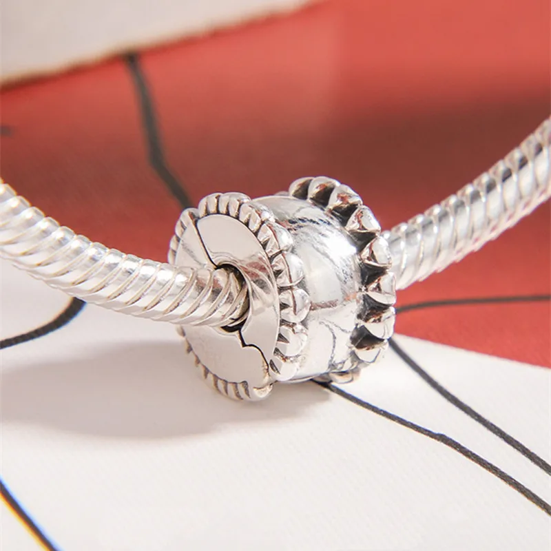 2019 зимние бусины зажимы в форме сердца из бисера шармы стерлингового серебра 925