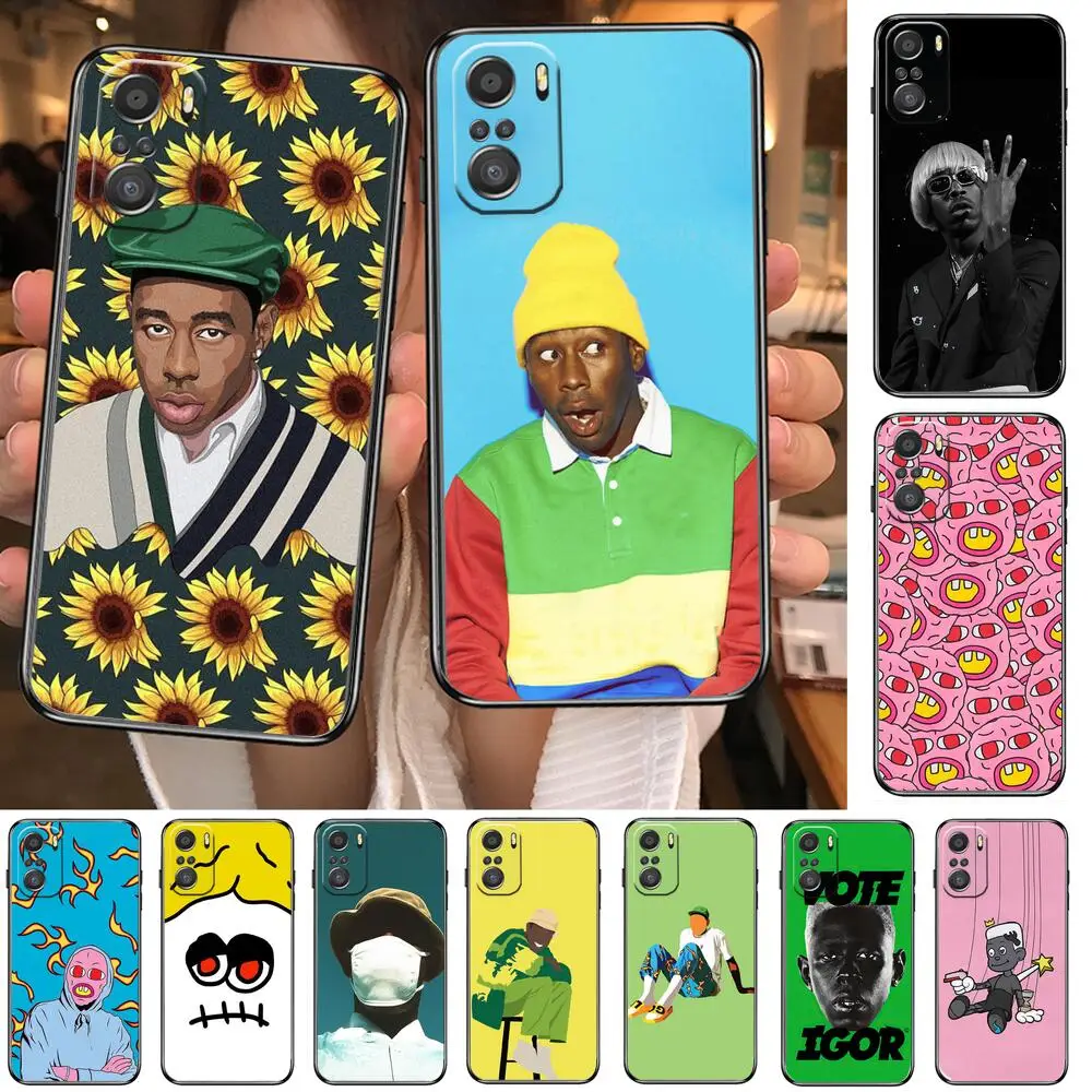 

Tyler the creator cartoon Phone Case For XiaoMi Redmi Note 10 9 9s 8 7 6 5 A Pro s T Black Cover Silicone Back Pre style