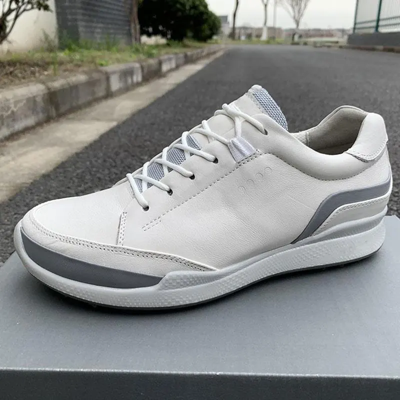 

Popular Men Casual Shoes Black White Leather Sneakers For Men Wearable Man Walking Footwear Genuine Leather Sneakers For Mens