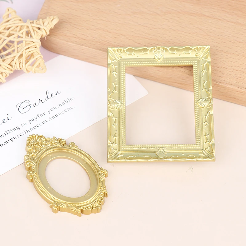 112 retro dollhouse miniature photo frames oil painting frame simulation photo frame doll house decor free global shipping