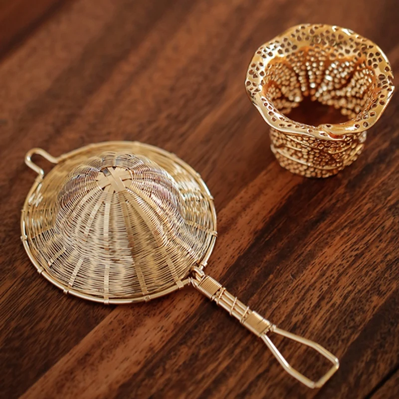 

Hand-Woven Filter Sn Japanese Tea Drain Set Kung Fu Tea Set Accessories Tea Insulation Tea Filter