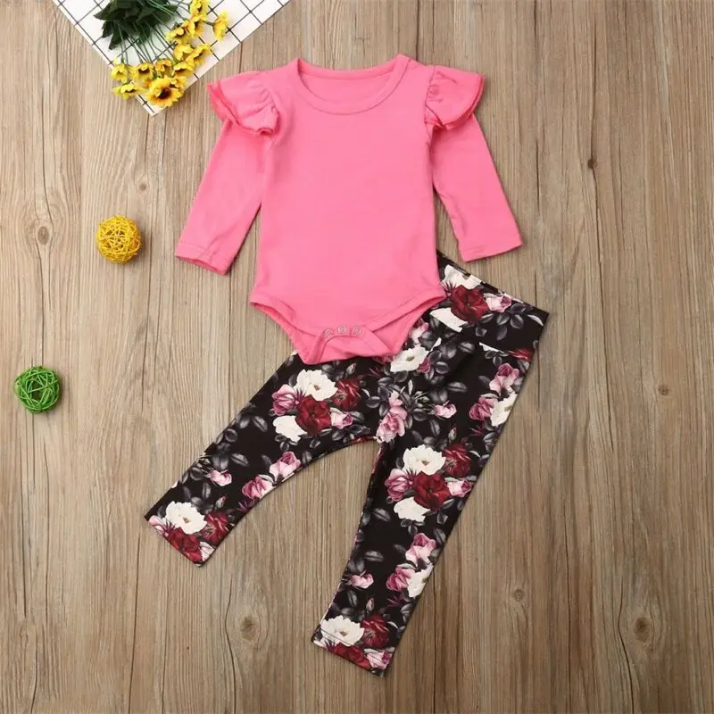 Комплект одежды из 2 предметов для новорожденных девочек одежда малышей с