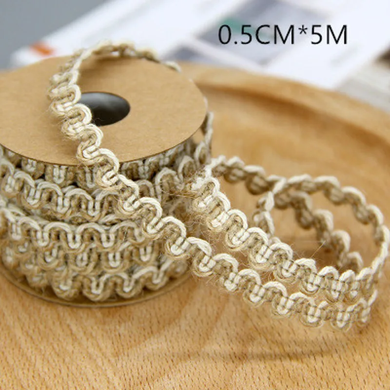 5 м DIY Ремесло винтажный натуральный Hessian джутовый шпагат веревка Свадебная вечеринка Мешковина Лента Декор для дома катушка фестиваль Скрапбукинг