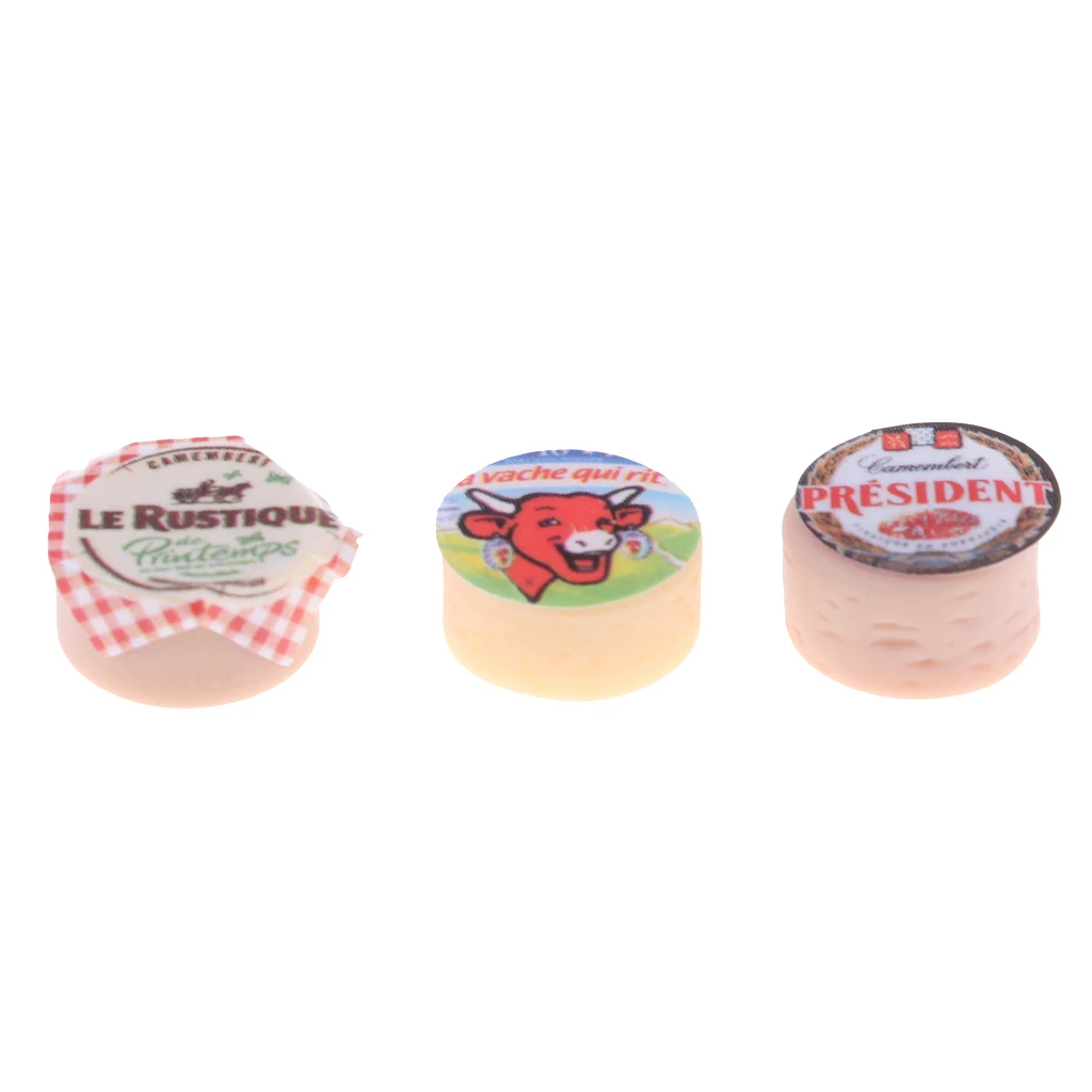 

3pcs Mini Miniature Cheese for 1/12 Blythe Dollhouses Accessories