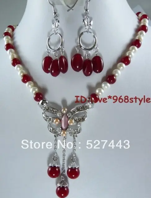 Dyy Оптовая Продажа Модный праздник подлинный комплект красный нефрит Агат жемчуг