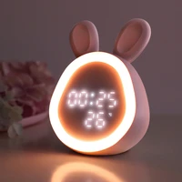 led night light rechargeable clock copper wire garland lamp for home kids bedroom decor fairy lights luminary holiday lighting
