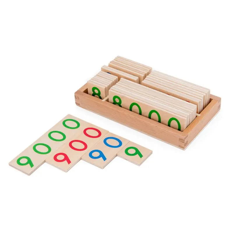 

Children Wooden Number 1-9000 Cards Montessori Toys Early Math Education for Kid