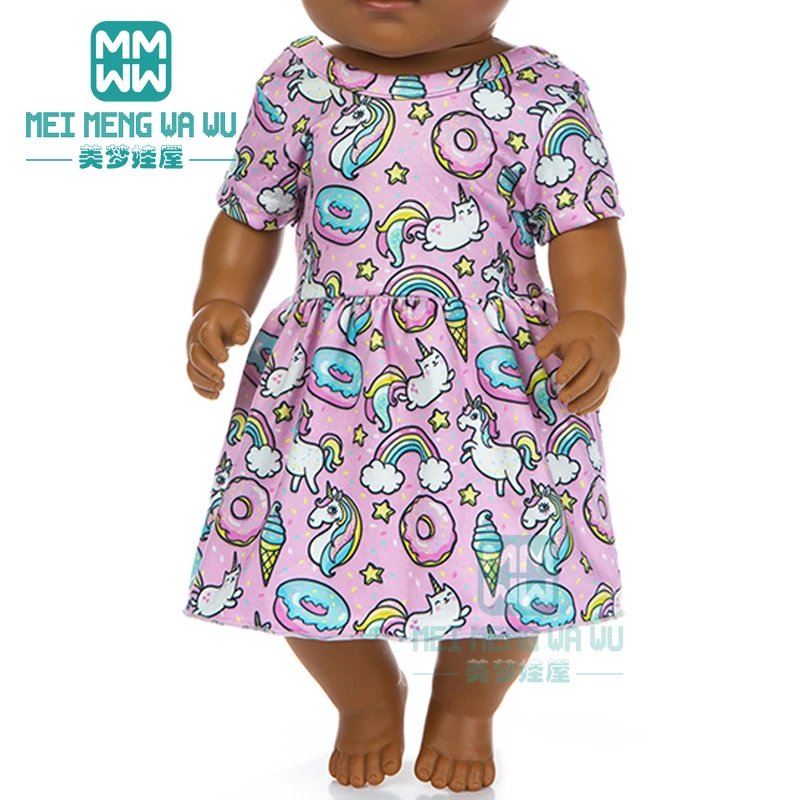 Clothes for doll fit 43cm baby new born fashion Rainbow dress princess | Игрушки и хобби