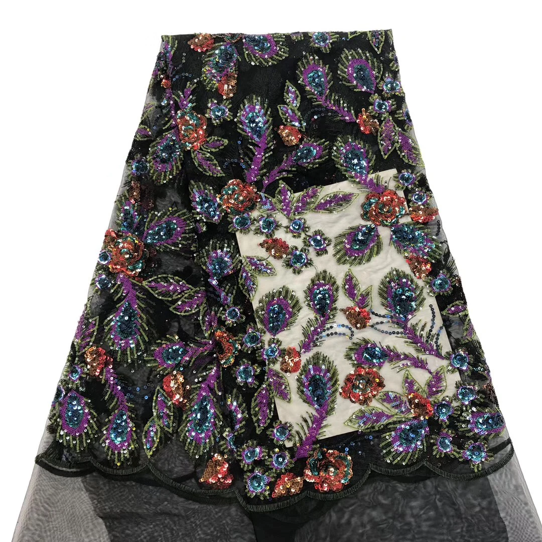 Эксклюзивное 5 ярдов Настоящее французское кружево Корея сделано в африканском