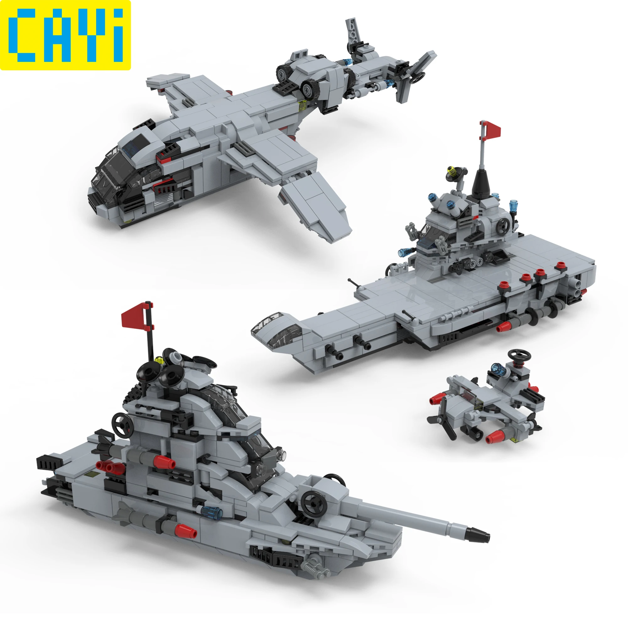 CAYI 703 шт комбинированная деформационная серия самолет военный корабль
