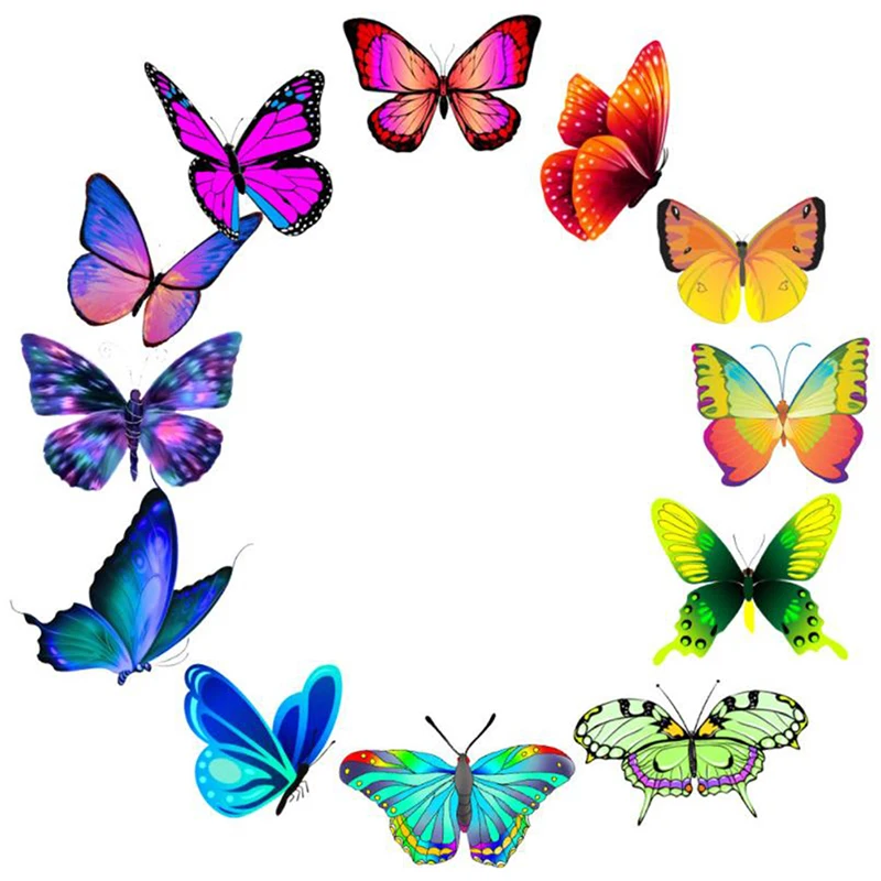

50PCS Pack Colorful Butterfly Stickers For Laptop Skateboard Guitar Decals Stickers New