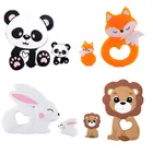 2 шт.компл., силиконовые мини-бусины в виде льва, детская игрушка сделай сам, ожерелье для кормления, цепочка для пустышки, крошечный стержень для детского продукта