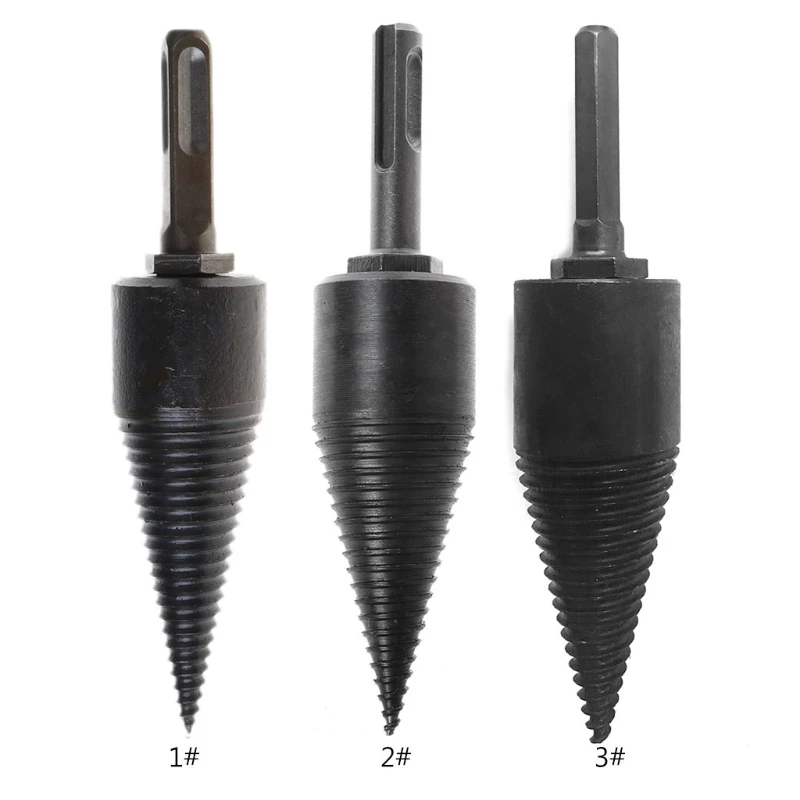 

Firewood Machine Drill Wood Cone Reamer Punch Driver Drill Bit Split Drilling Tools 130x32mm