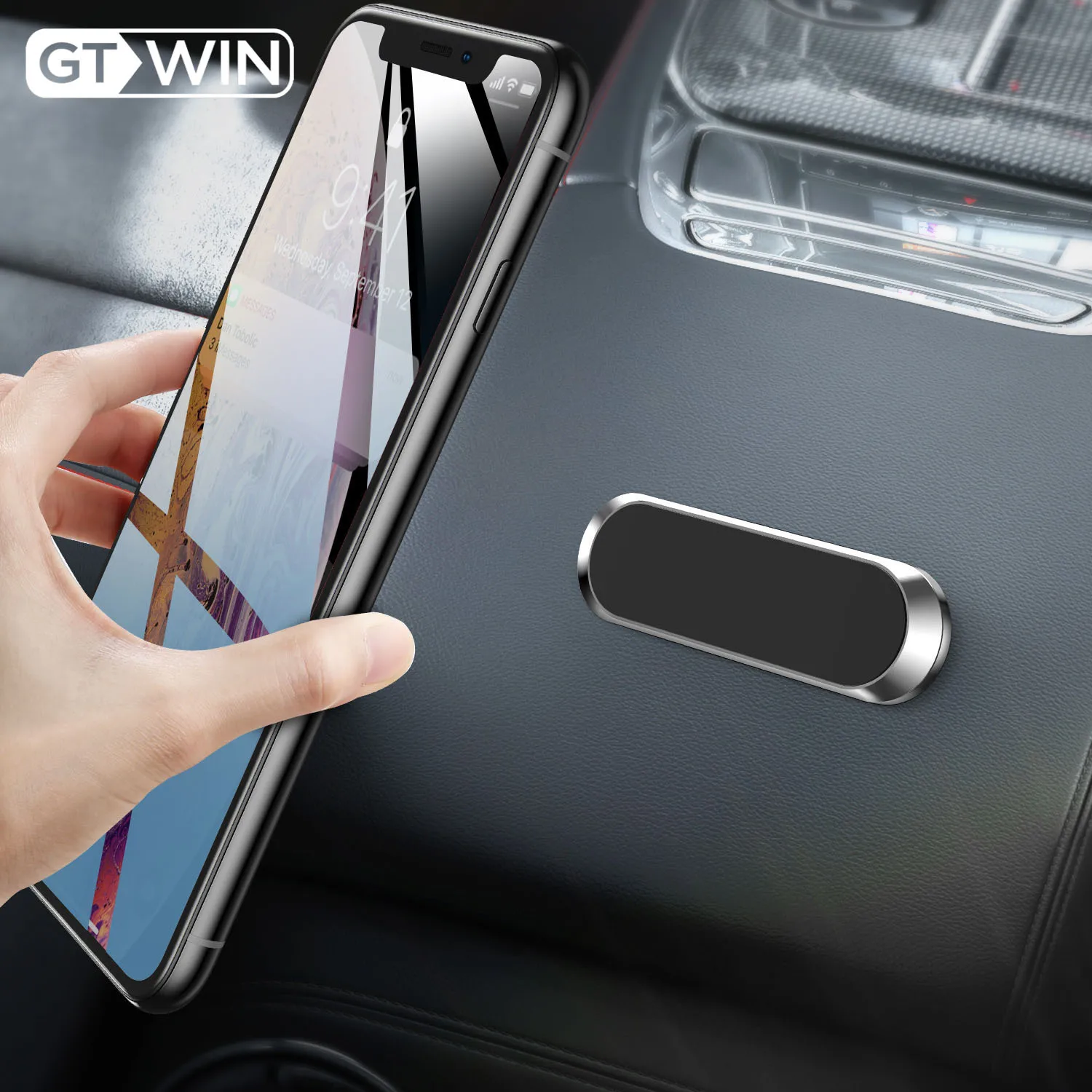 

GTWIN Mini Magnetic Car Phone Holder Metal Strip Shape GPS Cell Phone Universal Bracket in Car For Samsung Xiaomi iPhone Huawei