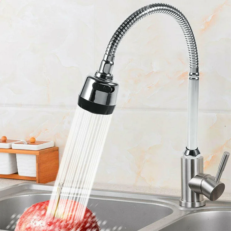 

NEW Stainless Steel 360s Degree Swivel Faucet Hose Kitchen Bathroom Adjustable Pipe Fittings