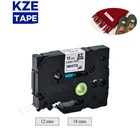 KZE 12 мм * 3 м многоцветная тканевая клейкая лента для этикеток, лента для принтеров Brother P-touch, стандартная фотография