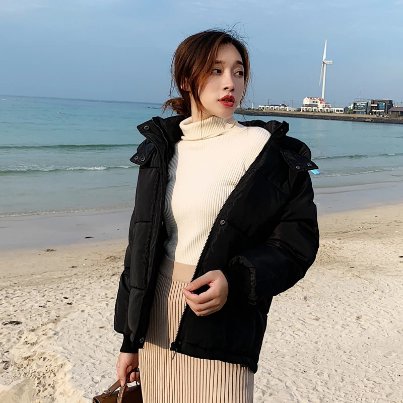 

Autumn Winter Jacket Women Coat New Female Hooded Winter Short Jacket Women's Parka Warm Casual Plus Size Overcoat Jacket Parkas