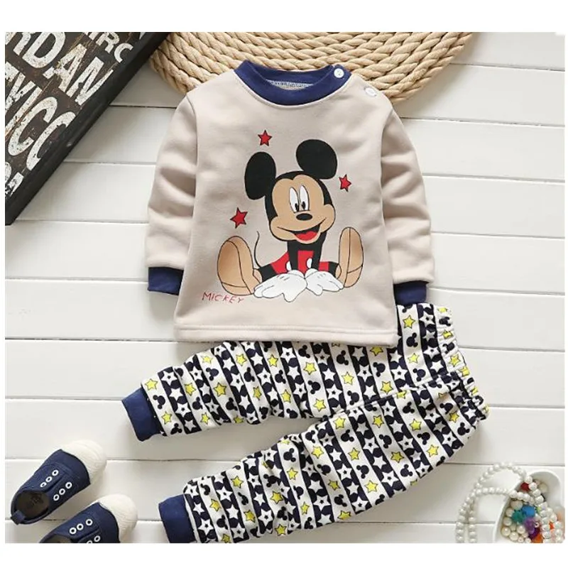 Бархатный комплект одежды для маленьких мальчиков и девочек хлопковая одежда с