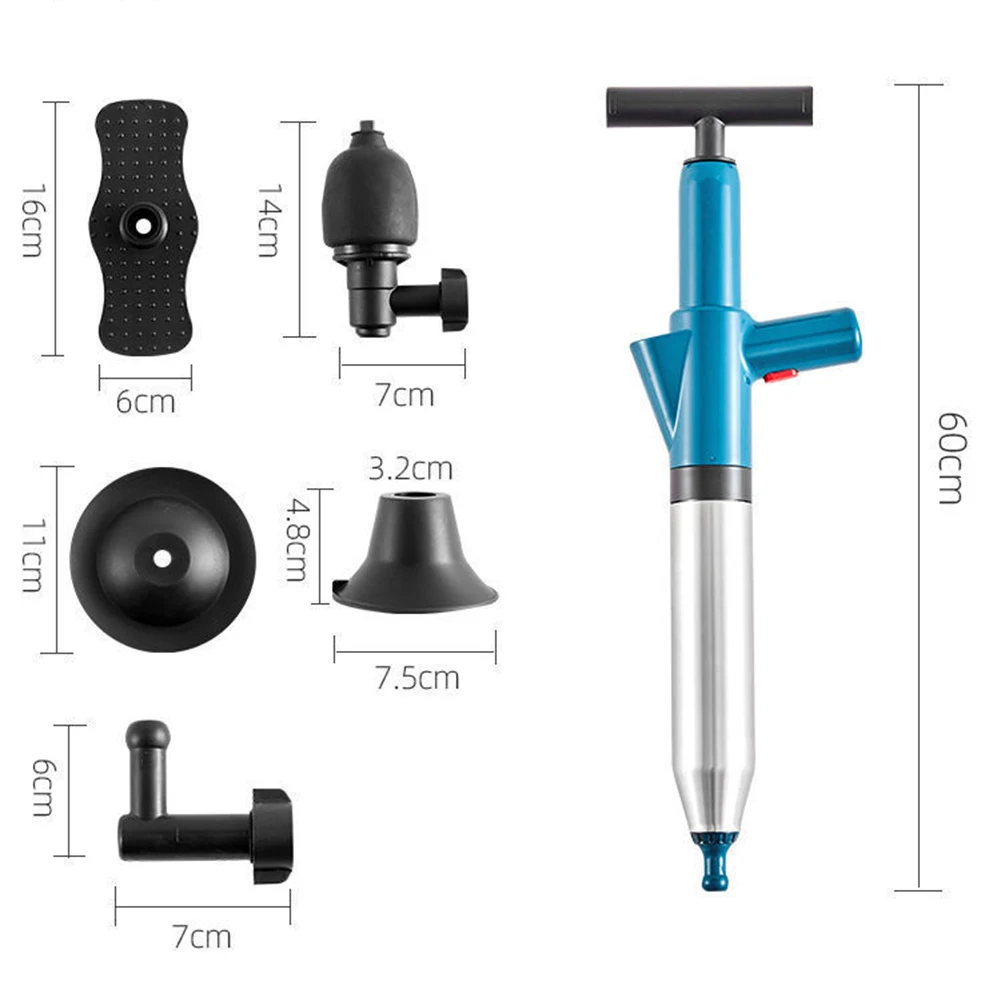 

Clogged Remover Sewer Dredge Pipe Toilet Plungers Drain Blaster High Pressure Air Drain Cleaner Manual Pneumatic Dredge Machine