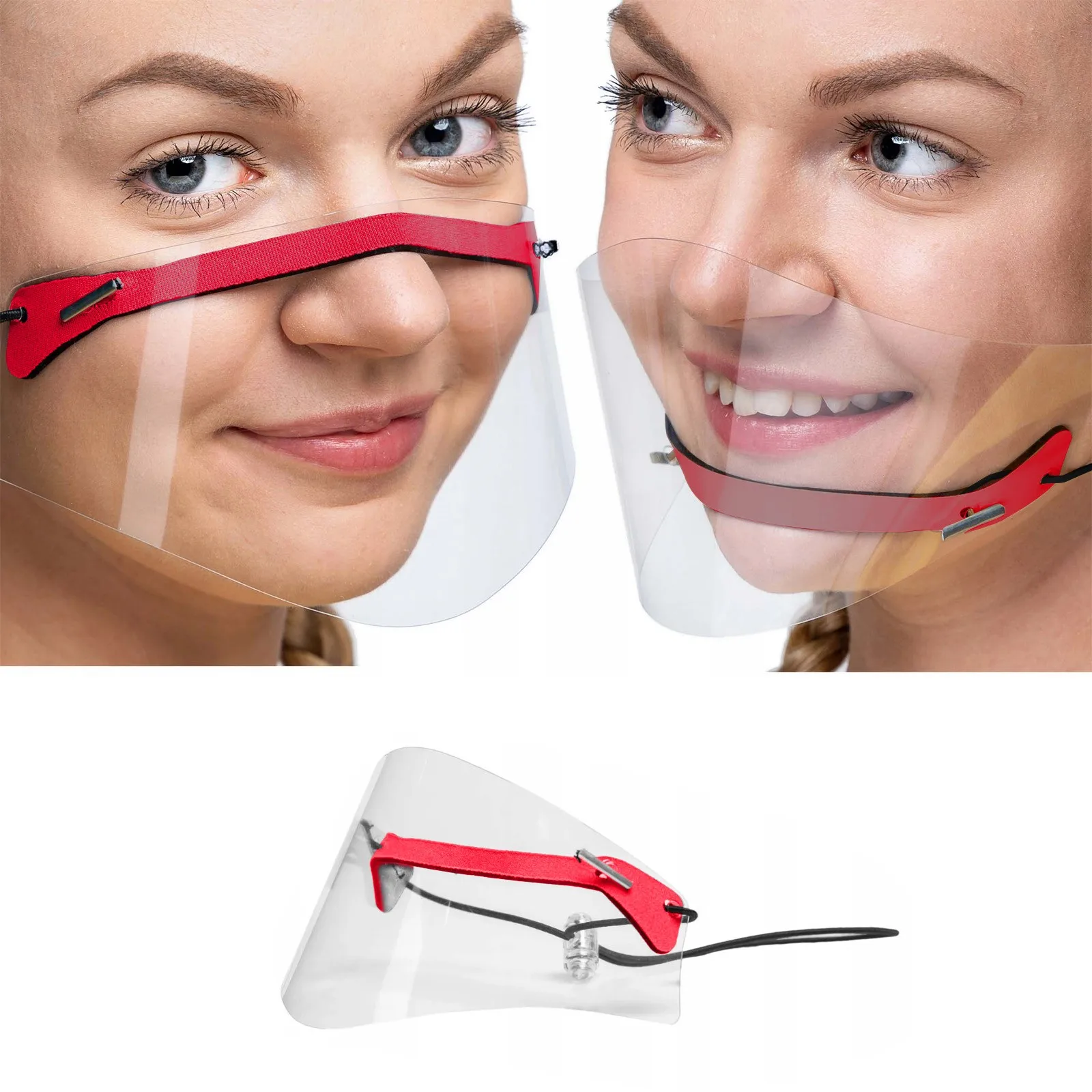 

1pc Adult Mini Shield Washable Reusable Comfortable Mask Transparent Pvc Visual Facial Protective Cover Masks Mascarillas #E1