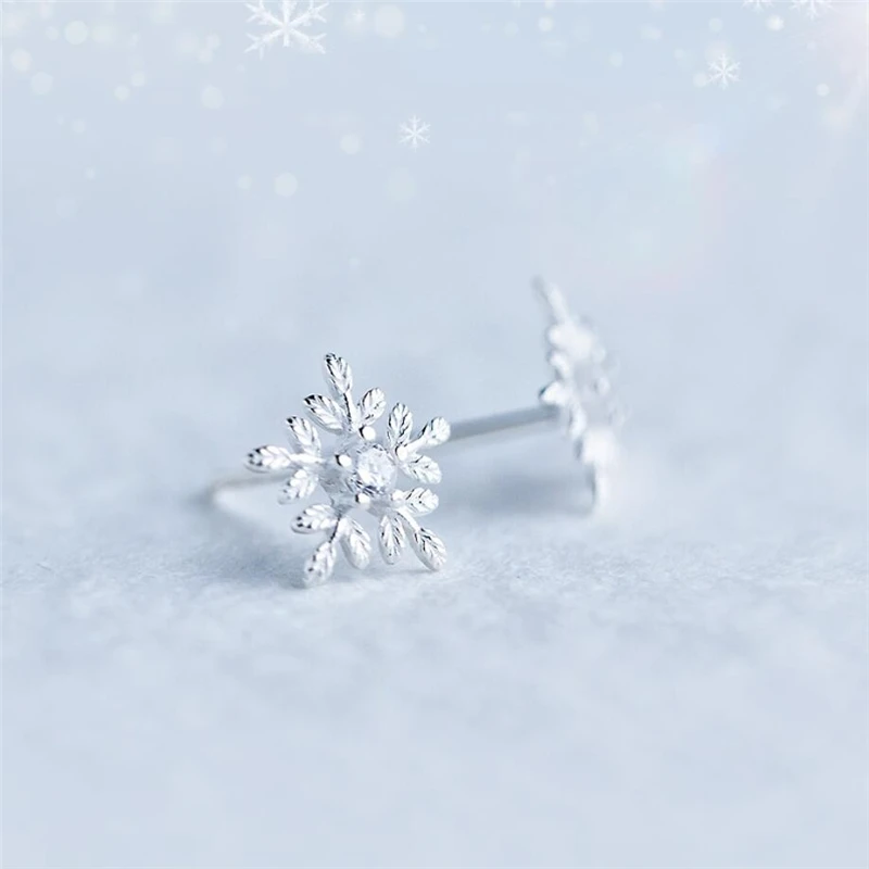 

Original Snowflake Pendant Simple Clavicle Chain Gift 925 Sterling Silver Temperament Personality Female Necklace SNE085