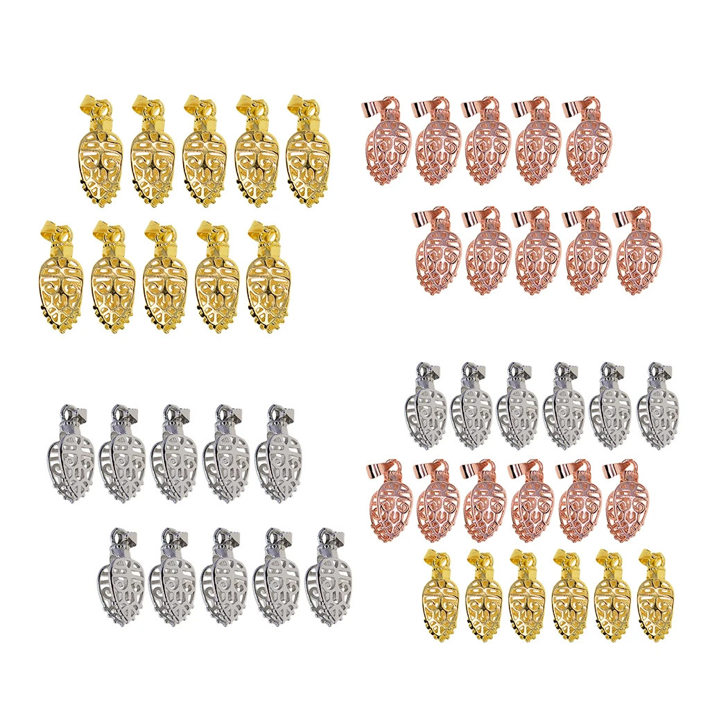 10 Piece Brass Filigree Necklace Pendant Dangle Charms Pinch Bails Clasp Clip Jewelry Making Findings Connectors | Украшения и