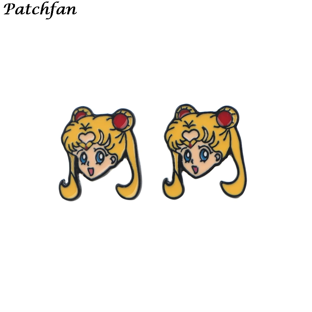 AD188 Patchfan мультфильм пирсинг для уха серьги-гвоздики дети милые серьги-кольца