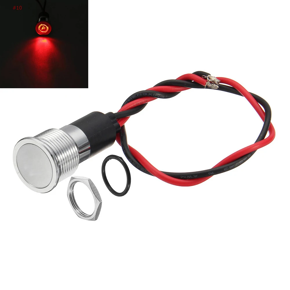 16 мм 12 В светодиодный индикатор сигнального прибора Предупреждение льный