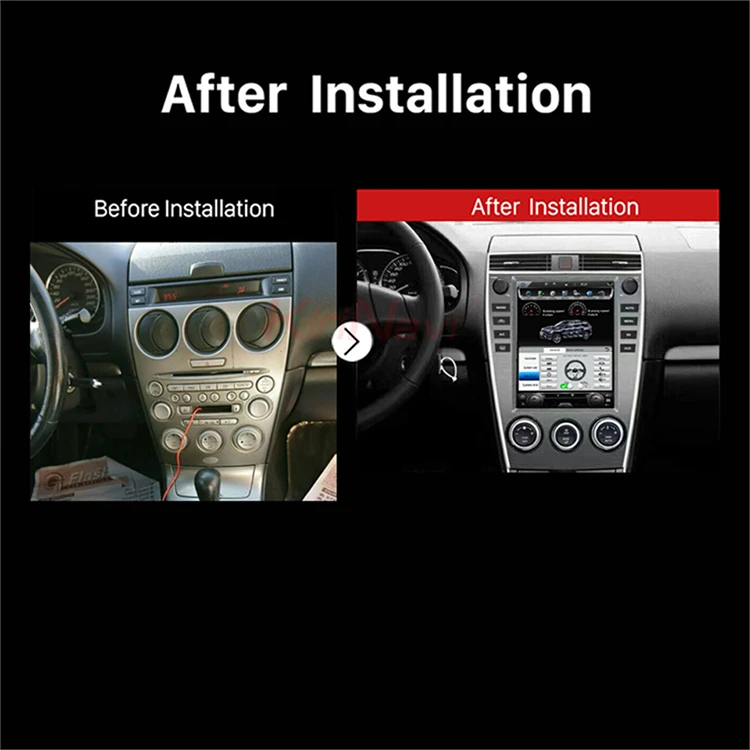 

KiriNavi Vertical Screen Tesla Style 1 Din Android 10.0 10.4" Touch Screen Car Radio For Mazda 6 GPS 4G Car Dvd Player 2004-2015