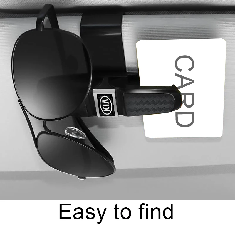 Car Sun Visor Glasses Box Sunglasses Clip Card Ticket Holder Fastener for Kia Sportage Rio 3 Soul Optima Ceed Pro K5 K2 Pride Et |