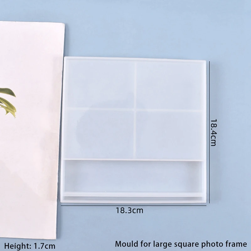 

Diy Crystal Epoxy Mold Square Photo Frame Silicone Mold Large