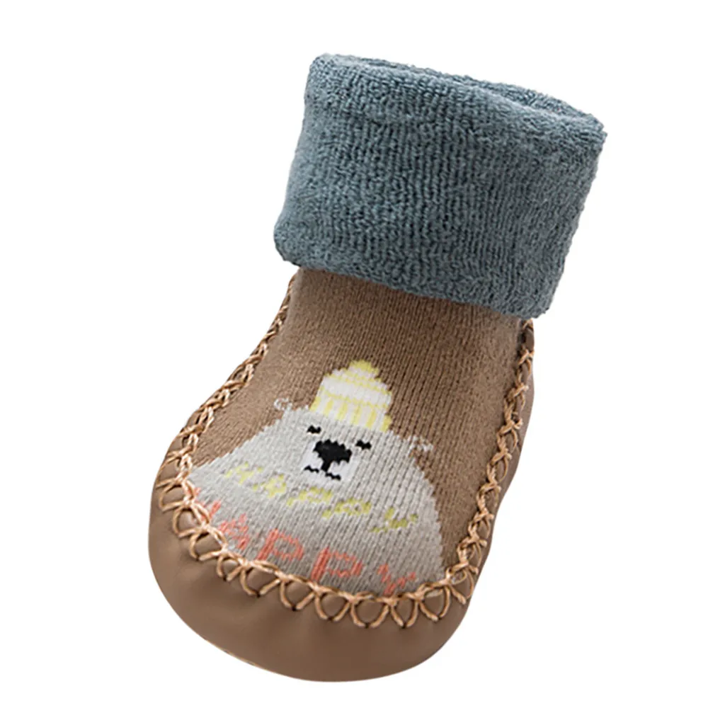 Зимние носки для малышей носки для мальчиков и девочек chaussette enfant, хлопковые детские гетры, детские носки-тапочки нескользящие носки для малышей