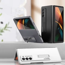 Square Frame Metal Holder Case For Samsung Galaxy Z Fold 2 Cover Hard PC Back Phone Case for Galaxy Z Fold 2 5G
