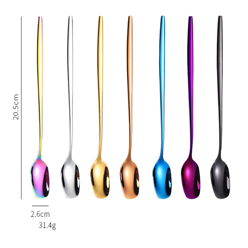 Квадратным носком Круглый корейский 201 Нержавеющая сталь острым ложка