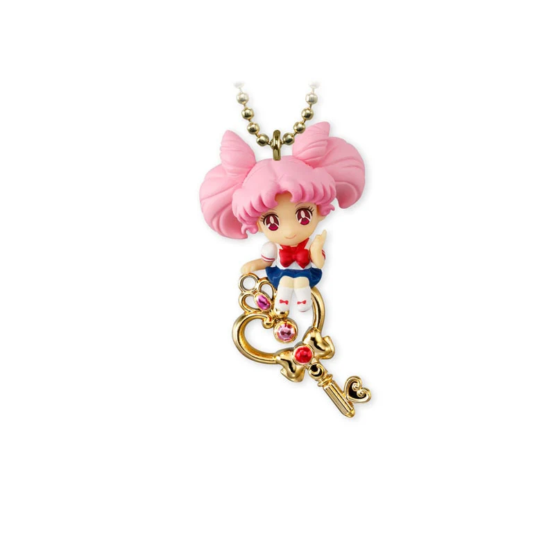 

Pretty Soldier Sailor Moon Second Element Anime Figure Model Toys Cartoon Chiba Mamoru Sailor Chibi Chibi Keychain Girls Gifts