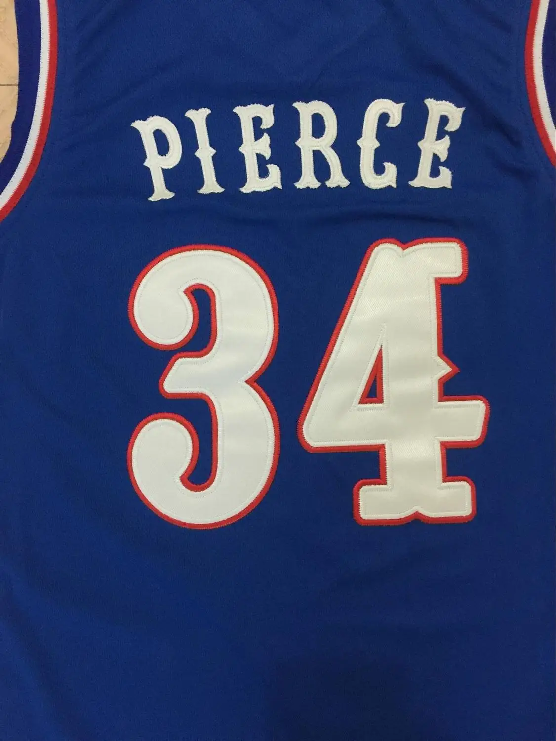 

34 Paul Pierce Kansas bule white Basketball Jersey Stitched Custom Any Number Name jerseys
