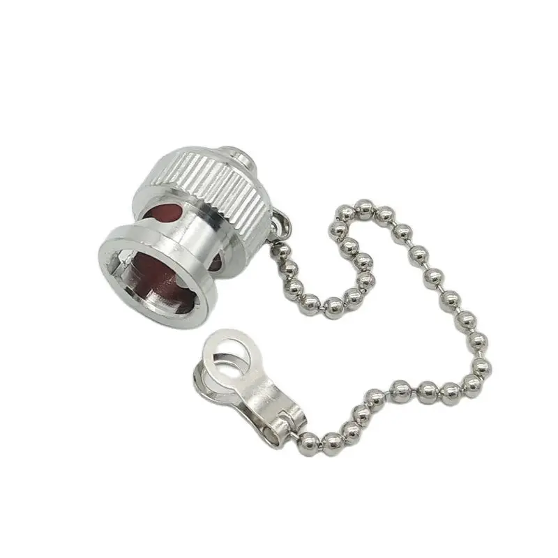 Dust Cap With Chain For BNC Female RF Connector Anti-lost Metal Radio BNC Protective Cover 10Pcs/Lot