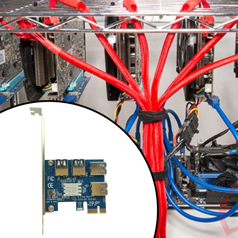 PCI-E 1X   4  PCI-e Riser Card PCIe  1  4 PCI express 16X  PCIe    Bitcoin Miner