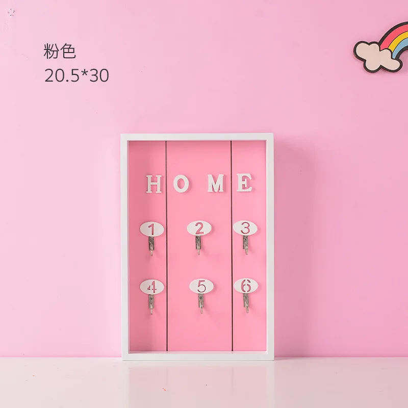 Креативная настенная деревянная полка в скандинавском стиле для дома|Крючки и