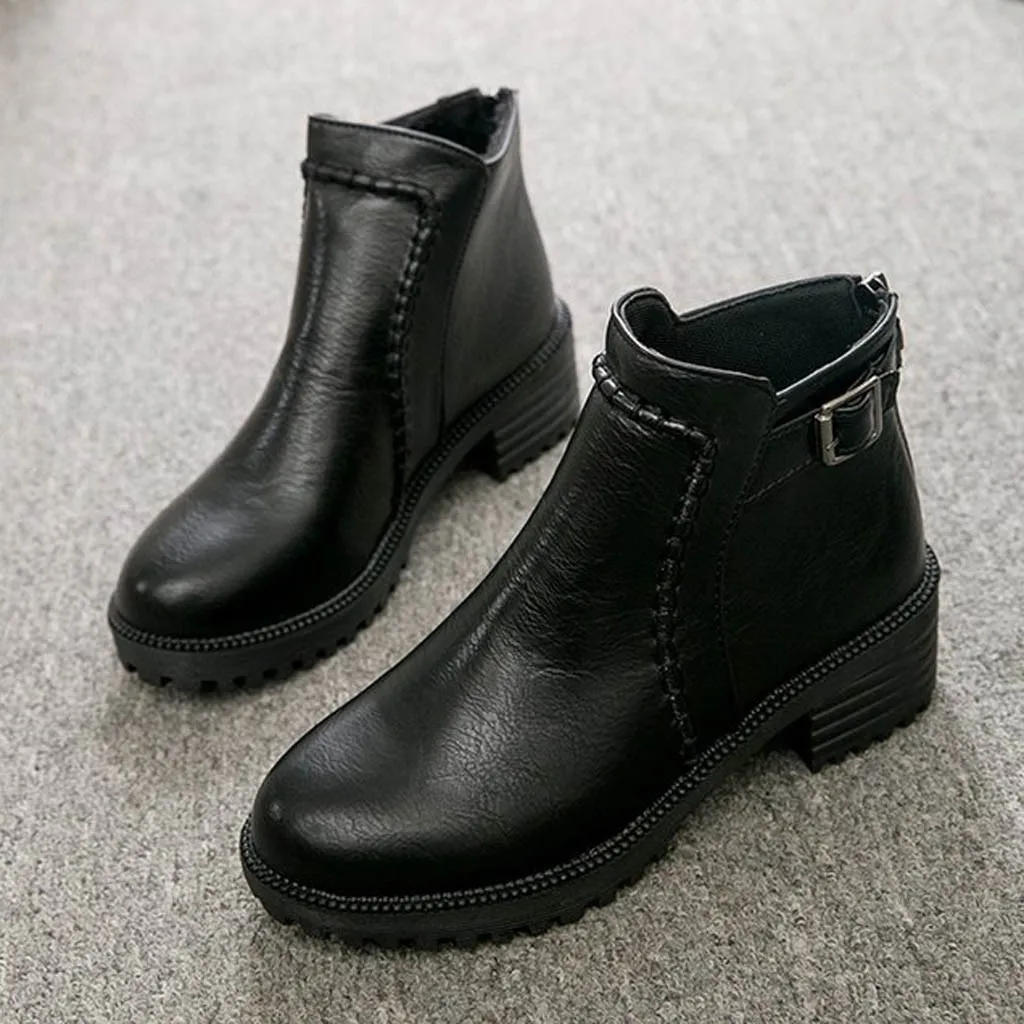 

Lace Ankle Boots for Women Square with Zipper Boots Vintage Boots Shoes Woman Fashion Bota Feminina