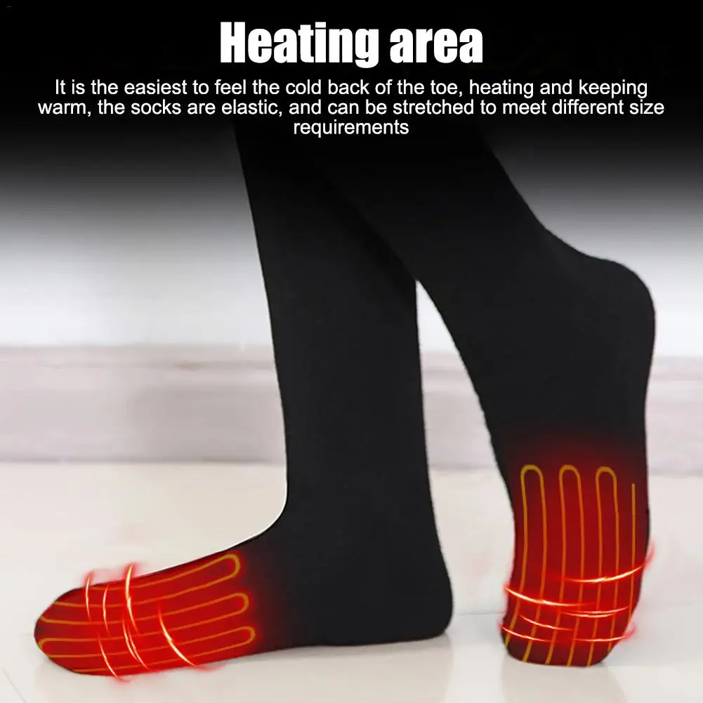 4,5 в хлопок с подогревом Sockings двойной слой батарея работает зимние обогреватели для ног электрические теплые термальные носки для активного отдыха S