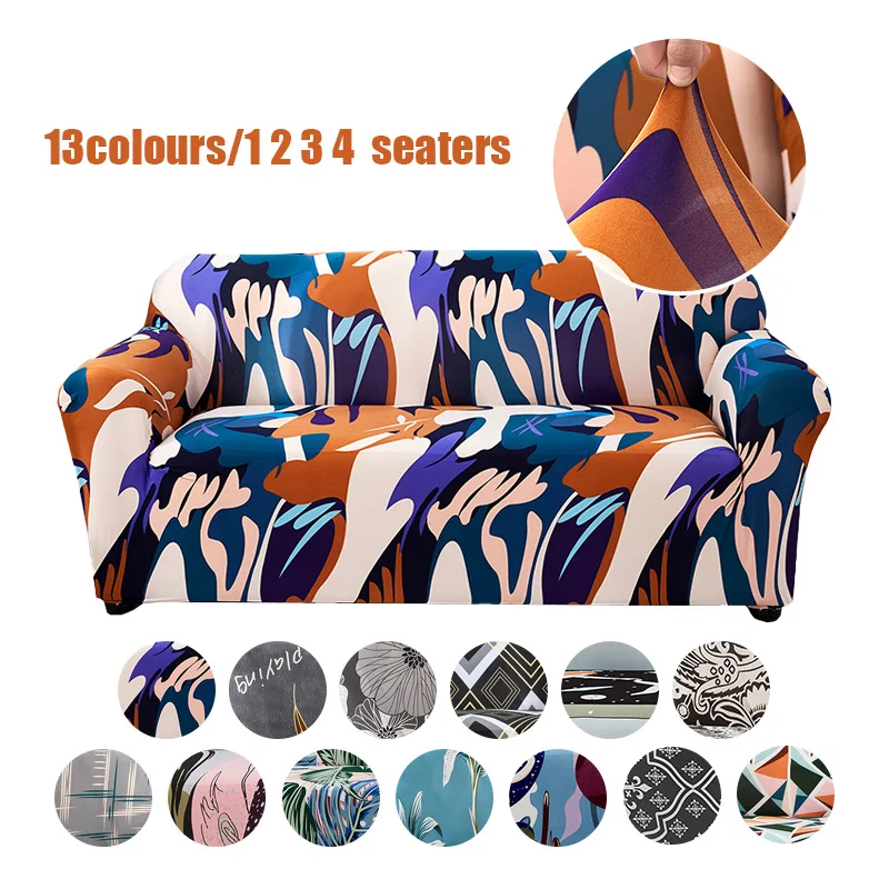 

Fashion Colorful Sofa Cover for Living Room Elastic Excellent Quality 1 2 3 4 Seater,L-Shape Sectional Couches Need Multiple Pcs