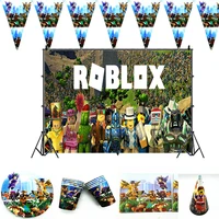 roblox game party decoration supplies paper towel dinner plate paper cup birthday hat pennant toy accessories children toys gift