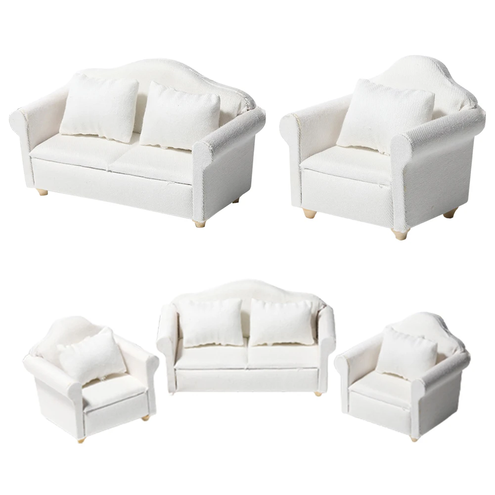 

Simulation Small Sofa Stool Chair Furniture Model Toys for Doll House Decoration Dollhouse Miniature Accessories
