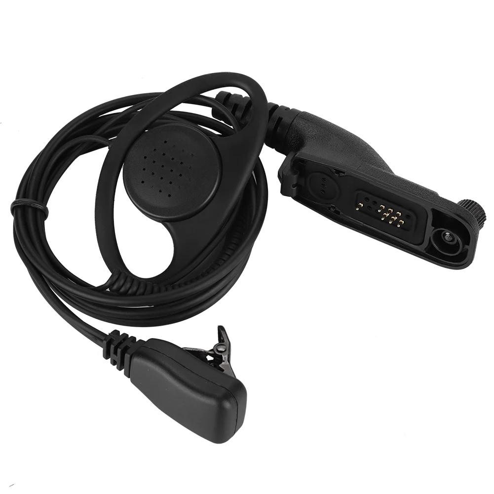 

D-образный держатель для наушников с микрофоном PTT для Motorola Xpr-6300/6350/6550/6580/P8200 8268D, наушники с ушным крючком (черный)