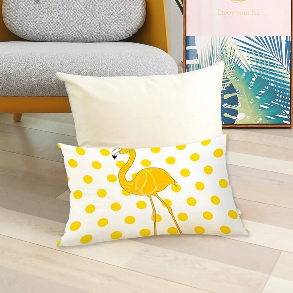 Желтая подушка 30*50 см чехол с геометрическим рисунком для дивана гостиной