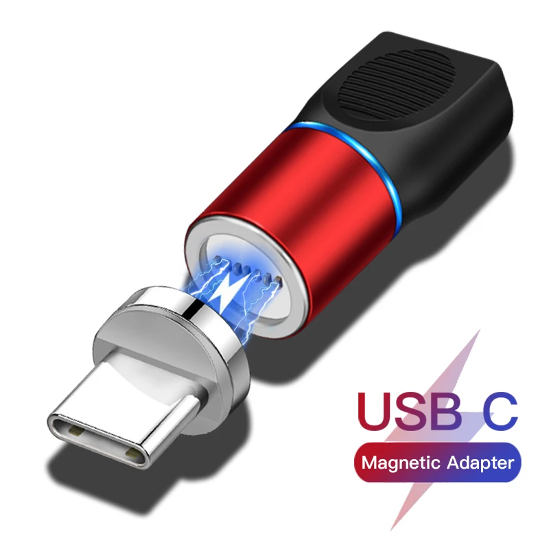 Магнитный адаптер типа C 3A быстрой зарядки Тип USB конвертер Мама папа для Android